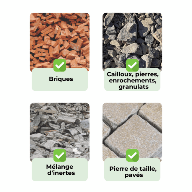 liste des matériaux reprise - REVAL MATERIAUX